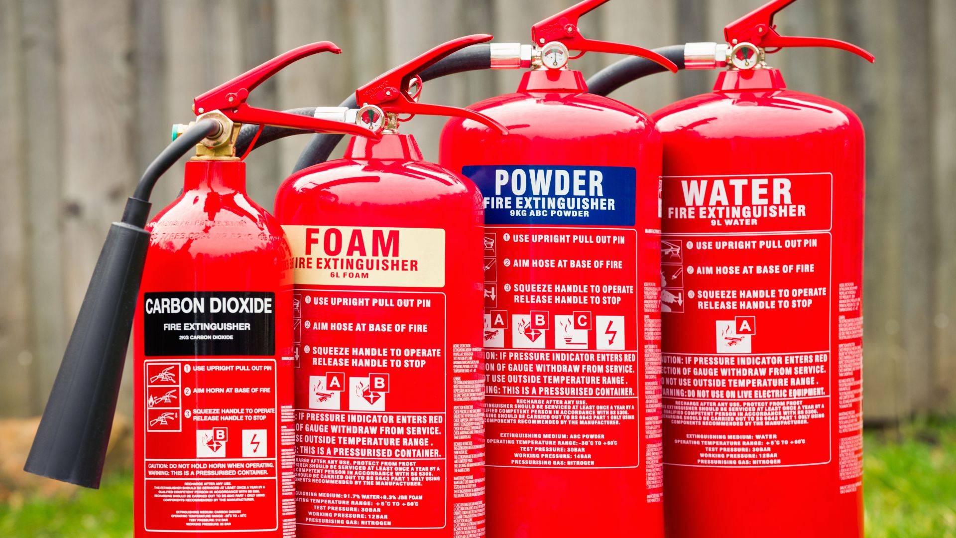 different extinguishers