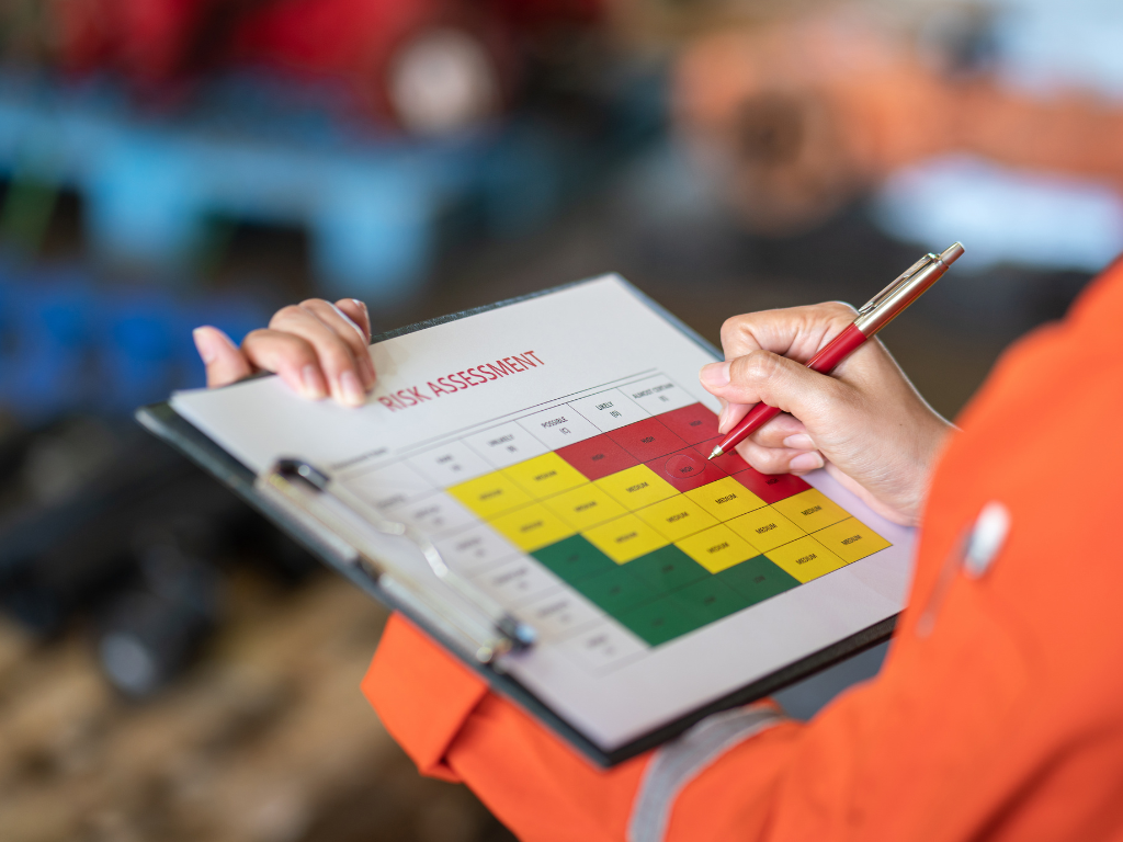 What vehicle and machinery hazards should the assessment identify?