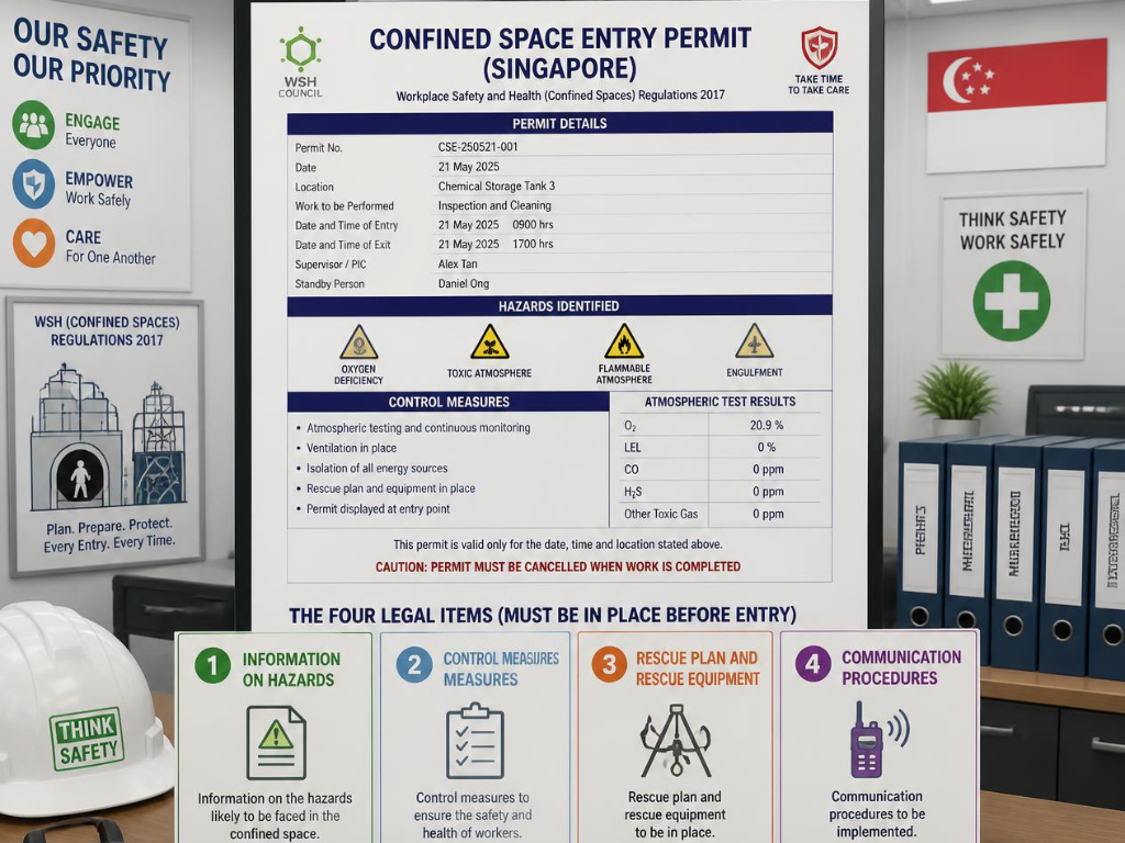 What is a confined space entry permit, and when is it required?
