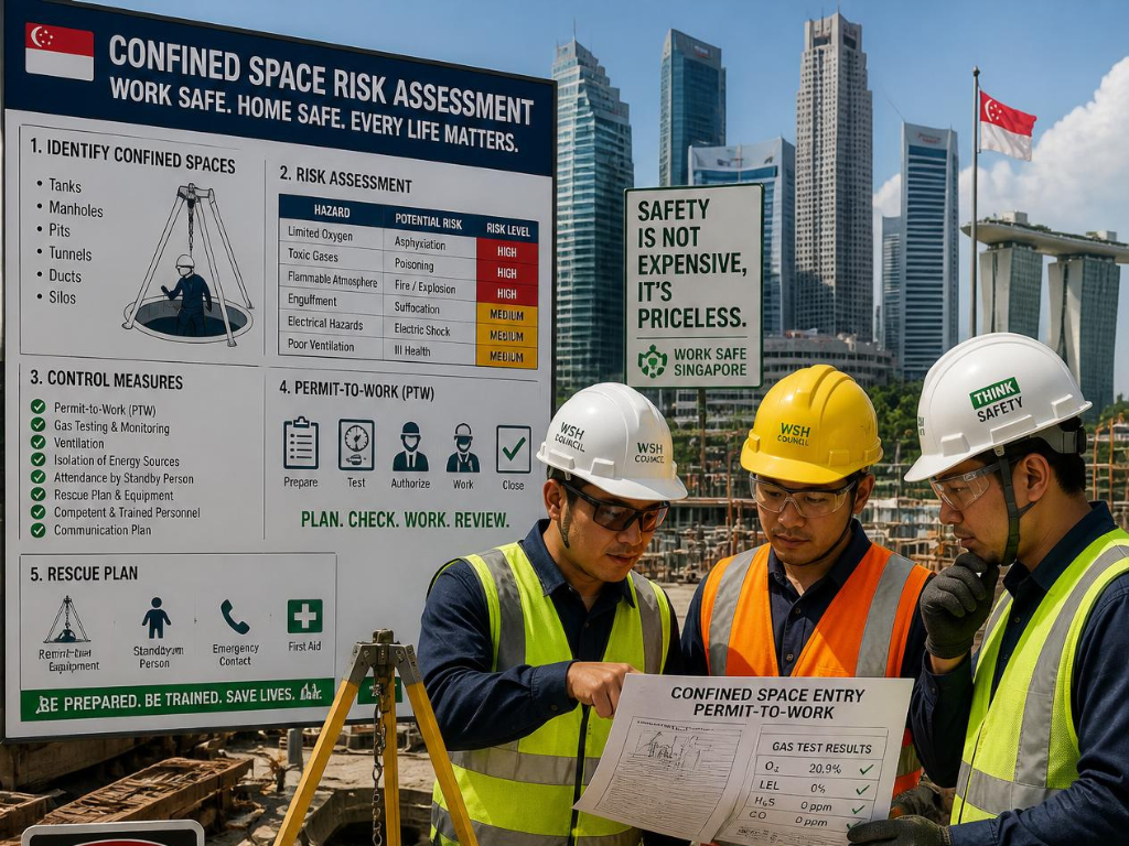 What is a confined space risk assessment, and is it legally separate from HIRADC?