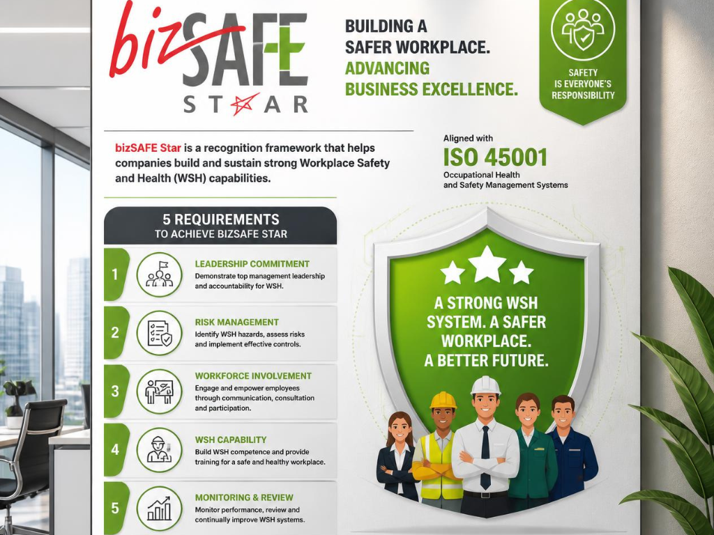 Does an ISO 45001 certificate alone get you bizSAFE Star?